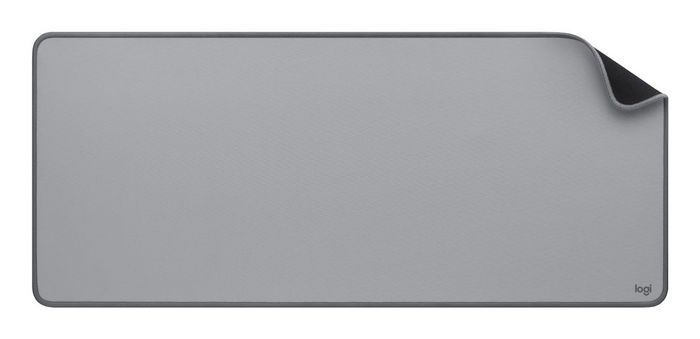 Logitech Sous-main souris de bureau - Série Studio, résistant aux éclaboussures, antidérapant, dimensions 700 x 300 x 2 mm, gris moyen