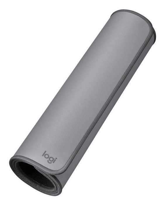 Logitech Sous-main souris de bureau - Série Studio, résistant aux éclaboussures, antidérapant, dimensions 700 x 300 x 2 mm, gris moyen