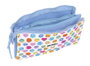 Safta - Porte-tout triple recyclé Smiley World "Joyful", dimensions 22x12x3 cm, à partir de 3 ans