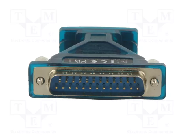 LOGILINK Convertisseur USB-RS232 USB C vers D-Sub 9 broches, 1,3 m