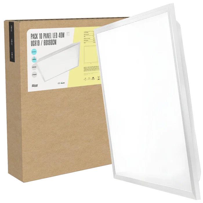 BX3 LIGHT Pack de 10 Panneaux LED Modulaires 600x600 40W Blanc Naturel BX3 LIGHT Pack de 10 Panneaux LED Modulaires 600x600 40W Blanc Naturel