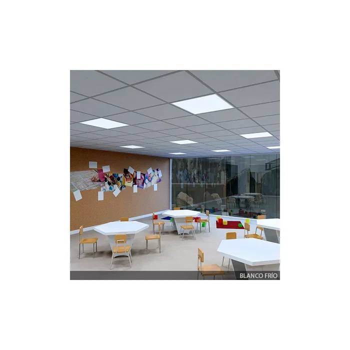 BX3 LIGHT Pack de 10 Panneaux LED Modulaires 600x600 40W 4000K BX3-LP-40W-U19-W, pour plafond suspendu, blanc, éclairage de bureau et commerce