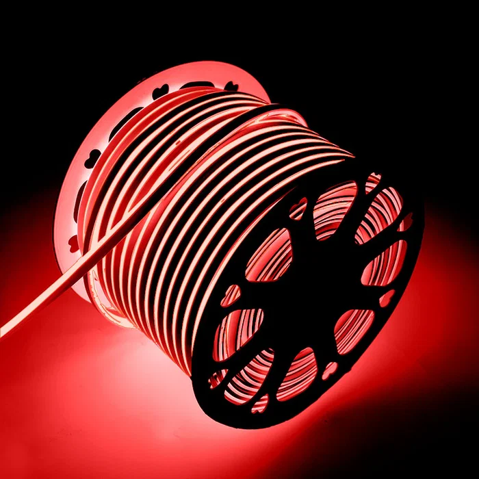 Bande LED Néon Flex 6W 220VAC 8x16mm Simple 120xSMD2835 6W/M x1M 40.000H [HO-NSPVC8x16SOY220G]