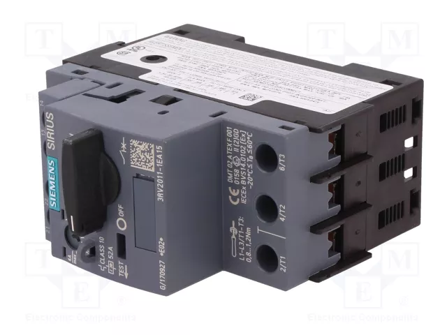 SIEMENS 3RV2 Interrupteur de moteur 1,5kW NO + NC 220÷690V AC