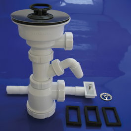 WOLFPACK LINEA PROFESIONAL Siphon bouteille extensible T-2ER 1 1/2 à trop-plein