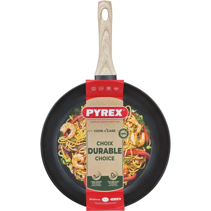 Pyrex Poêle Cook & Care 30 cm - Céramique Anti-Adhésif Sans PFAS Pyrex Poêle Cook & Care 30 cm - Céramique Anti-Adhésif Sans PFAS