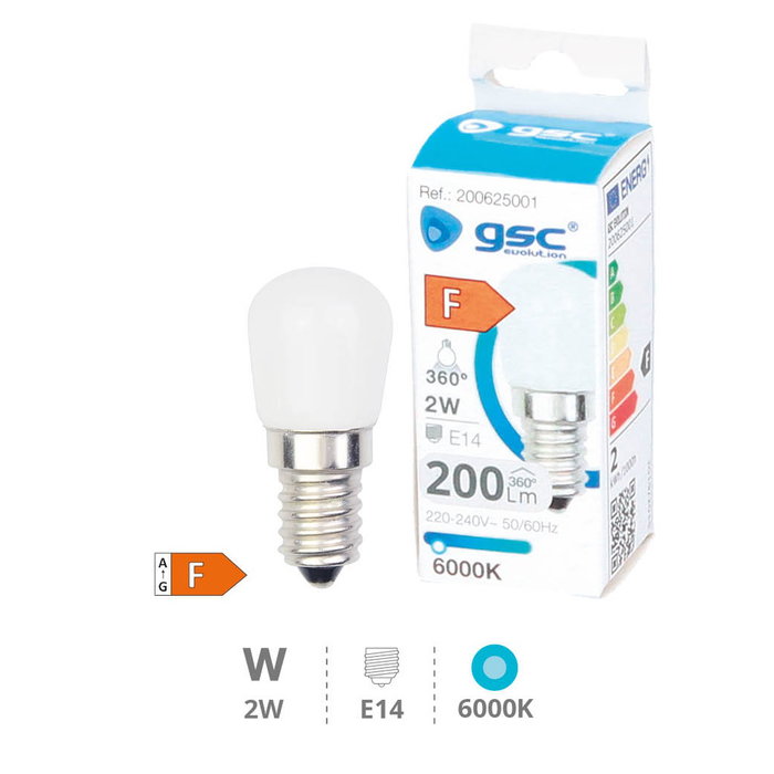 GSC Evolution Ampoule LED pebetera 2W E14 6000K