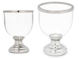 GIFTDECOR Porte-bougie Coupe Grande Plateada