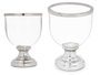 Giftdecor Porte-bougie coupe grande argenté 18x23,5x18 cm cristal acier (Set de 6)