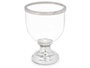 Giftdecor Porte-bougie coupe grande argenté 18x23,5x18 cm cristal acier (Set de 6)