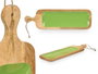Giftdecor Bandeau Rectangulaire avec Anse en Bois de Manguier Vert 50,7 x 14 x 3 cm (Set de 6)