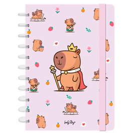 LOVELY STORY Cahier A4 Majesty Capibara, 100 feuilles quadrillées