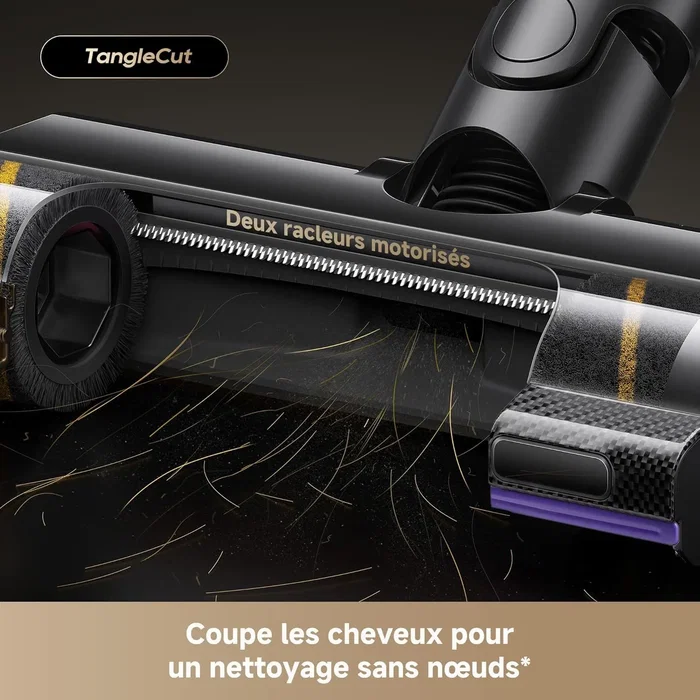 Dreame Aspirateur Balai Sans Fil V20 Pro - 210 AW - Pour Sols Durs, Tapis et Poils d'Animaux - Nettoyage Bordures 0mm