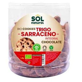 SOLNATURAL Cookies au Sarrasin et Chocolat Bio 1,3kg