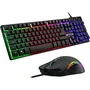The G-Lab Combo Krypton - Pack Gamer 2 en 1 avec Clavier AZERTY Rétroéclairé RGB et Souris Filaire 6 Boutons 3200 DPI - Compatible PC, PS4, Xbox One