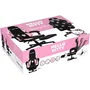 Konix Chaise Gaming Hello Kitty - Coussin mémoire de forme, inclinaison 150°, repose-pieds intégré, revêtement tissu - Noir et rose