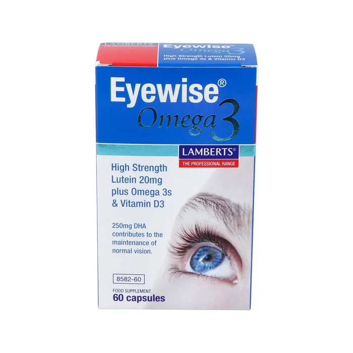 LAMBERTS Eyewise Omega 3 60 gélules - Complément alimentaire oméga-3 EPA DHA, lutéine, zéaxanthine, vitamine D3 LAMBERTS Eyewise Omega 3 60 gélules - Complément alimentaire oméga-3 EPA DHA, lutéine, zéaxanthine, vitamine D3