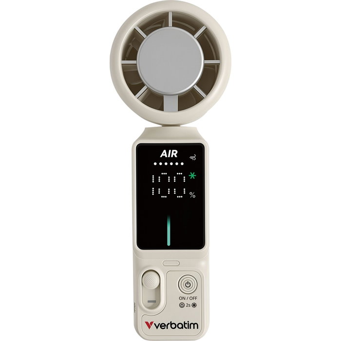 Verbatim Cool'n'Go Ice Touch Mini Ventilateur à main Blanc / Argent Verbatim Cool'n'Go Ice Touch Mini Ventilateur à main Blanc / Argent