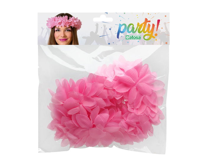 Couronne de fleurs fantaisie roses pour adulte femme, costume fée, nymphe, style bohème