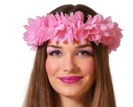 Atosa Couronne de Fleurs Roses Fantaisie pour Femme Adulte