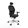 Piqueras y Crespo Chaise de Bureau avec Appui-tête Jorquera 3D086N1 Noir