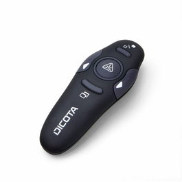 Dicota Pin Point - Pointeur laser sans fil pour présentation avec récepteur USB intégré et prise en main ergonomique - Classe 1