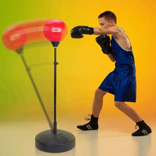 Ociotrends Sac de boxe - Hauteur réglable 1,26 m à 1,46 m - Circonférence 73 cm, Hauteur 23 cm - Recommandé à partir de 6 ans