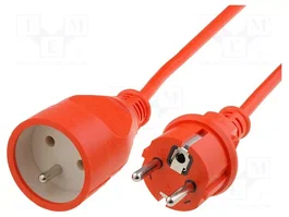JONEX Rallonge réseau H05VV-F 10m orange 16A