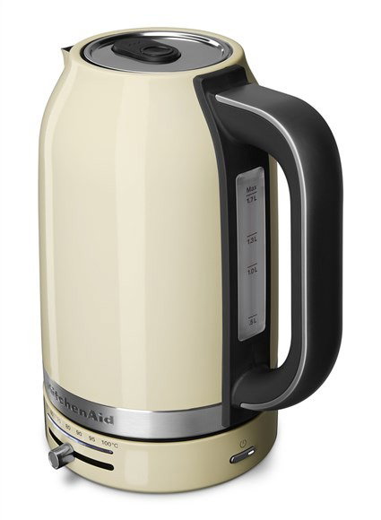 KitchenAid Hervoir 5KEK1701 EAC Bouilloire avec Calendrier Précis et Température Variable, Grande Capacité, 7 Positions de 50°C à 100°C