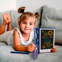 WORLD BRANDS - Ardoise de dessin à écran LCD, avec planches d'apprentissage des lettres et formes (Langue : espagnol), Pour enfant à partir de 4 ans, Modèle BM803858