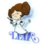 3D LIGHT FX Lampe LED 3D mini Leia Star Wars avec effet lumineux - Fonctionne sur piles AAA