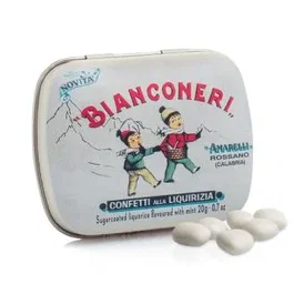 Amarelli Bianconeri Menta Réglisse Sucrée Azucarado 12x50g