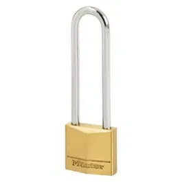 Master Lock Cadenas en laiton 30mm anse acier 64mm double verrouillage avec 3 clés - Sécurité porte