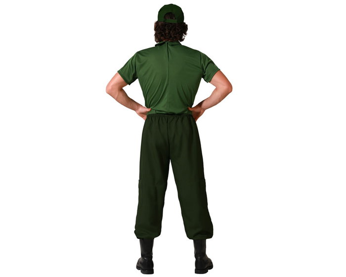 atosa Déguisement Guardia Civil - Camiseta Verde pour Homme Adulte Taille XS-S avec Pantalon et Casquette en Polyester