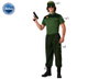 atosa Déguisement Guardia Civil - Camiseta Verde pour Homme Adulte Taille XS-S avec Pantalon et Casquette en Polyester