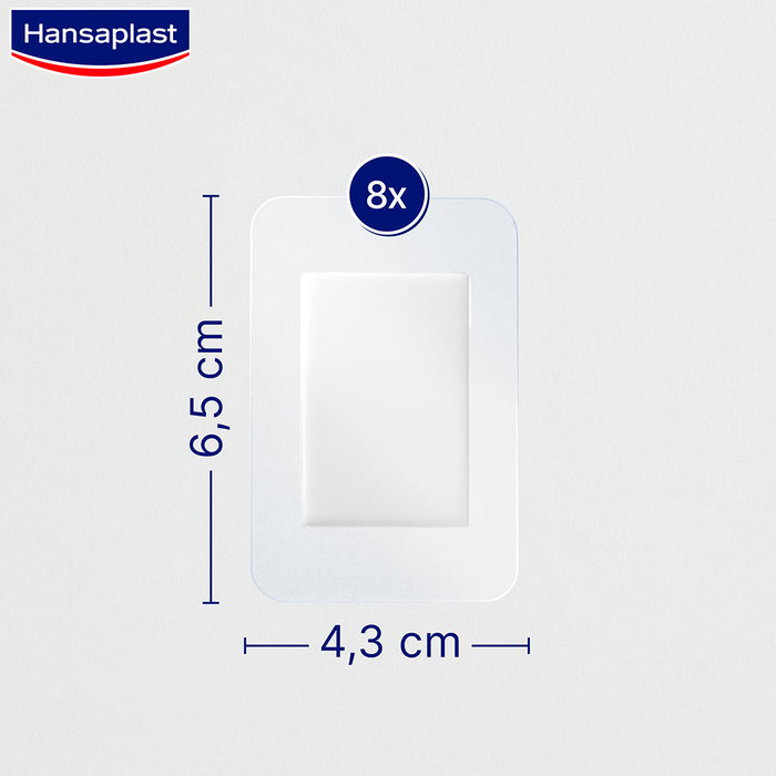 Hansaplast HP AQUA PROTECT XL Pansements étanches grands format 6 x 7 cm, stériles, lot de 5 unités