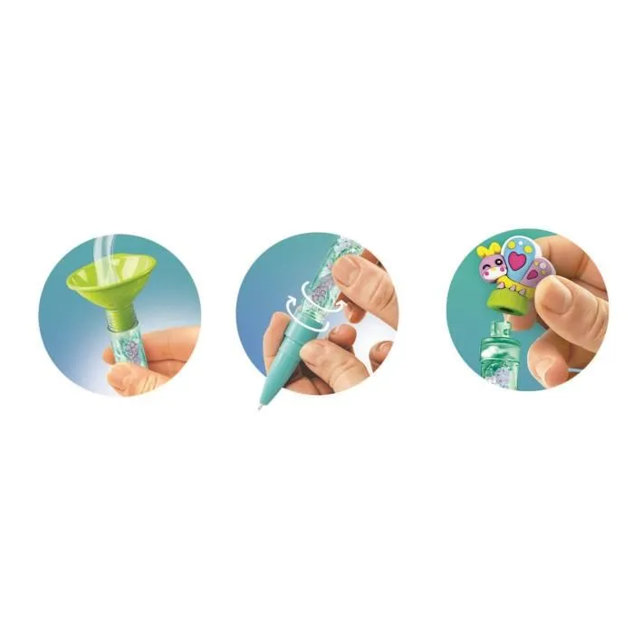 CLEMENTONI - Crée tes stylos - Wonderful Butterflies - Coffret créatif pour assembler et personnaliser 3 stylos à encre sur le thème des papillons - À partir de 6 ans