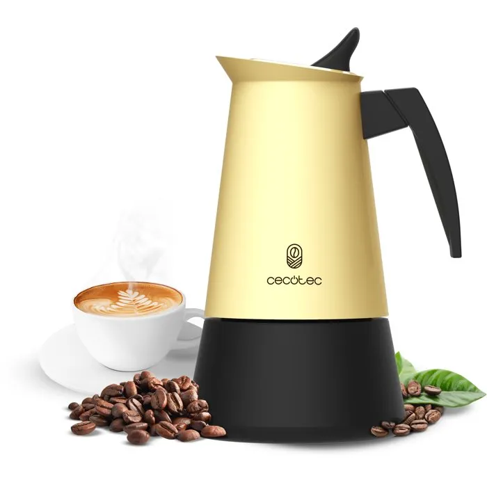 Cecotec Piccolina 600 Beige - Cafetière italienne 300 ml compatible induction Cecotec Piccolina 600 Beige - Cafetière italienne 300 ml compatible induction