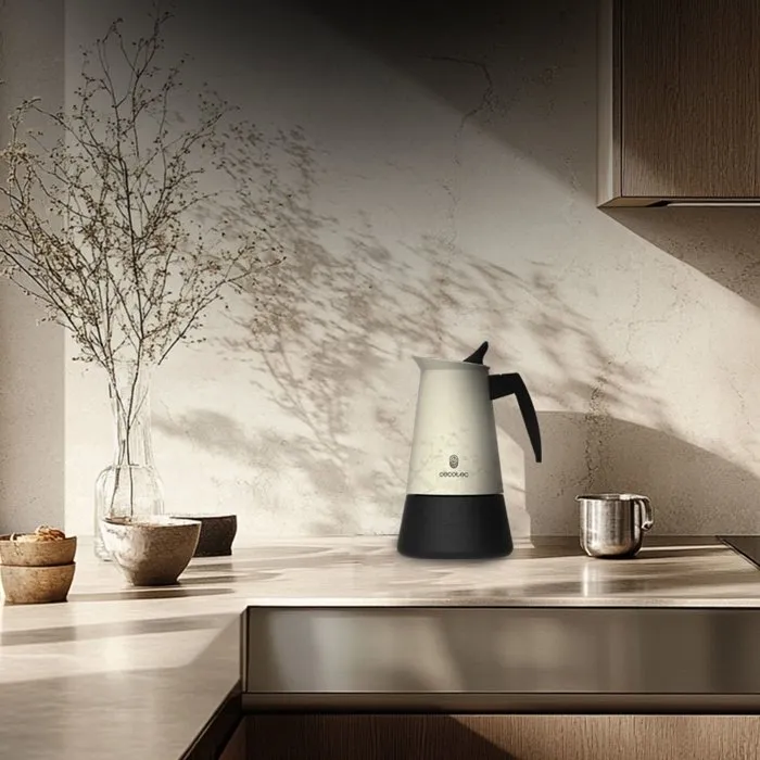 Cecotec Piccolina 600 Beige - Cafetière italienne 300 ml compatible induction Cecotec Piccolina 600 Beige - Cafetière italienne 300 ml compatible induction