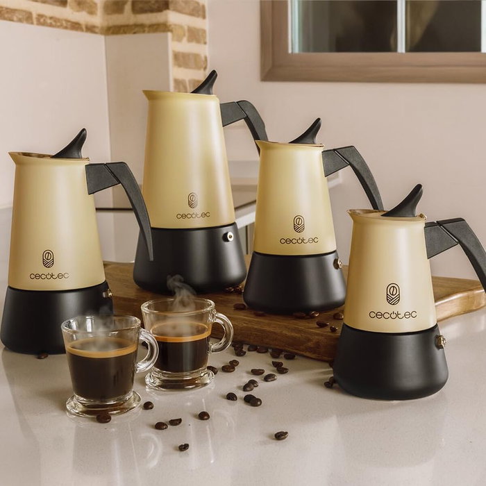 Cecotec Piccolina 600 Beige - Cafetière italienne 300 ml compatible induction Cecotec Piccolina 600 Beige - Cafetière italienne 300 ml compatible induction