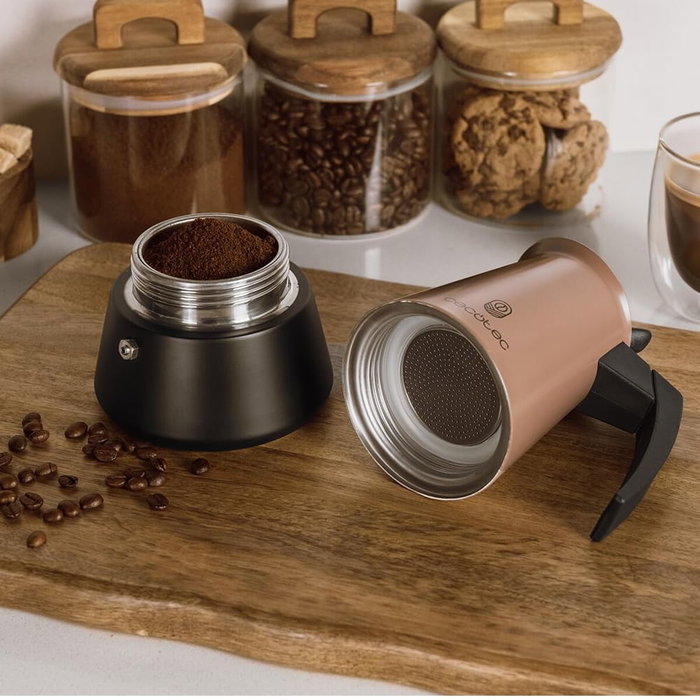 Cecotec Piccolina 600 Beige - Cafetière italienne 300 ml compatible induction Cecotec Piccolina 600 Beige - Cafetière italienne 300 ml compatible induction
