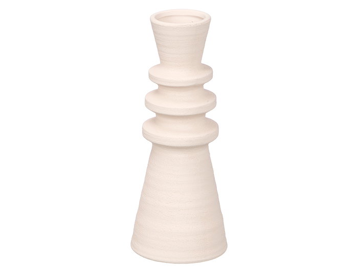 GIFTDECOR Jarrón Sahara Moderno Blanco Mediano