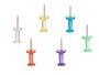 PINCELLO Set de 24 chinchetas multicolores et transparentes