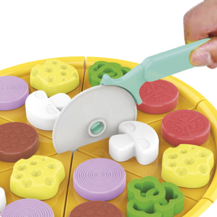 Tachan Set de Pizza Jouet pour Enfants, 2 Condiments, 6 Parts, 18 Aliments Jouets, Moule, Couteau et Spatula, Développe Jeu de Rôles et Compétences Sociales, pour 2 Ans et Plus Tachan Set de Pizza Jouet pour Enfants, 2 Condiments, 6 Parts, 18 Aliments Jouets, Moule, Couteau et Spatula, Développe Jeu de Rôles et Compétences Sociales, pour 2 Ans et Plus
