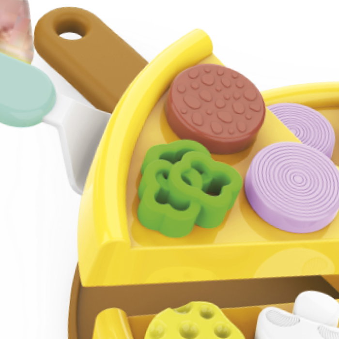 Tachan Set de Pizza Jouet pour Enfants, 2 Condiments, 6 Parts, 18 Aliments Jouets, Moule, Couteau et Spatula, Développe Jeu de Rôles et Compétences Sociales, pour 2 Ans et Plus Tachan Set de Pizza Jouet pour Enfants, 2 Condiments, 6 Parts, 18 Aliments Jouets, Moule, Couteau et Spatula, Développe Jeu de Rôles et Compétences Sociales, pour 2 Ans et Plus