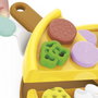 Tachan Set de Pizza Jouet pour Enfants, 2 Condiments, 6 Parts, 18 Aliments Jouets, Moule, Couteau et Spatula, Développe Jeu de Rôles et Compétences Sociales, pour 2 Ans et Plus