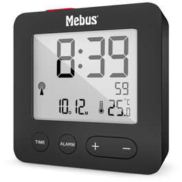Mebus 25801 Réveil numérique avec contrôle radio et thermomètre