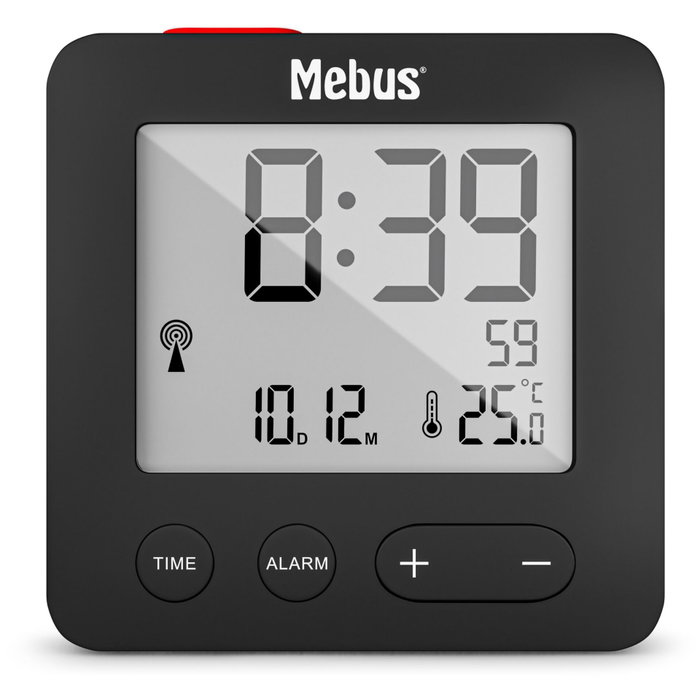 Mebus 25801 Réveil numérique avec contrôle radio et thermomètre