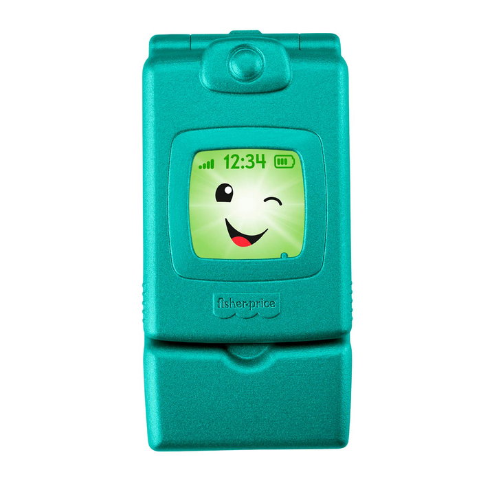 Fisher-Price Téléphone Mobile Multilingue Rire et Apprendre JMV86 - Jouet Musical Éducatif pour Bébé avec 50+ Chansons, Sons et Phrases - 4 Langues