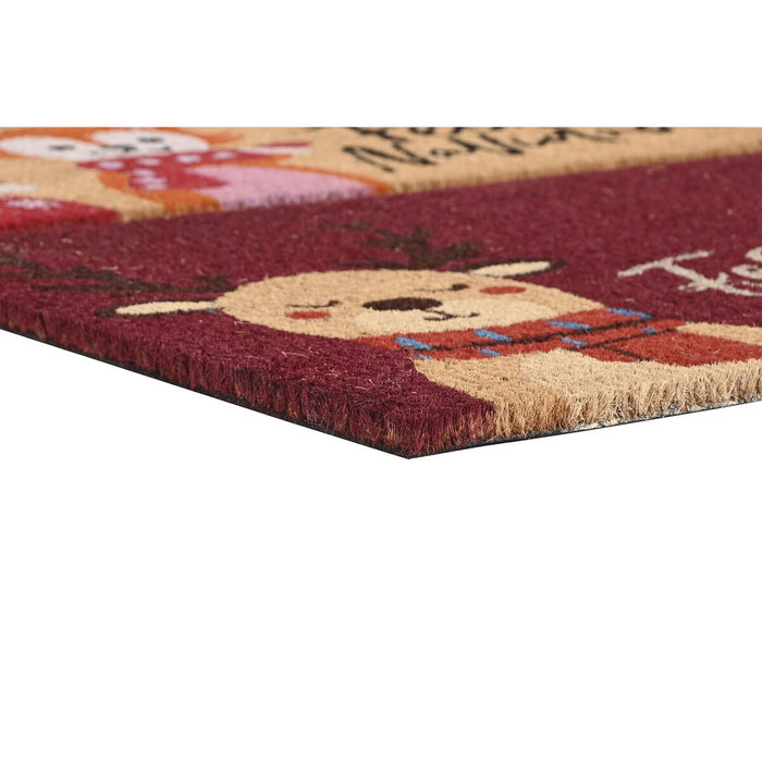 Paillasson DKD Home Decor Rouge Multicouleur PVC Fibres de coco 60 x 40 x 1,5 cm (2 Unités)